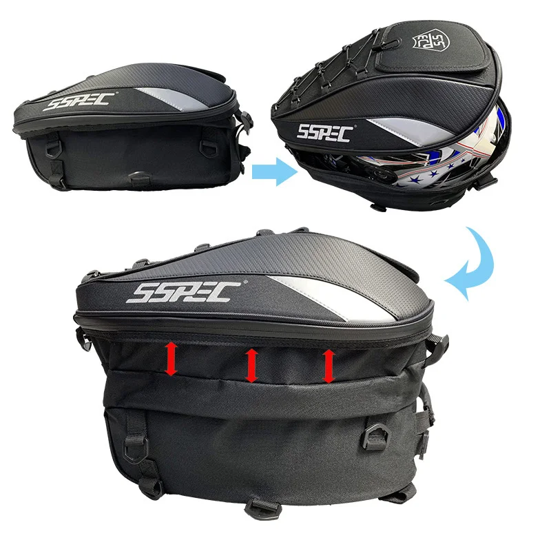 SSPEC motocikl nećemo torbe tank torba Moto prtljaga sjedalo vozača torba paket utrke putovanja rep torbe Vodootporan Pun kaciga torbe Slika 1