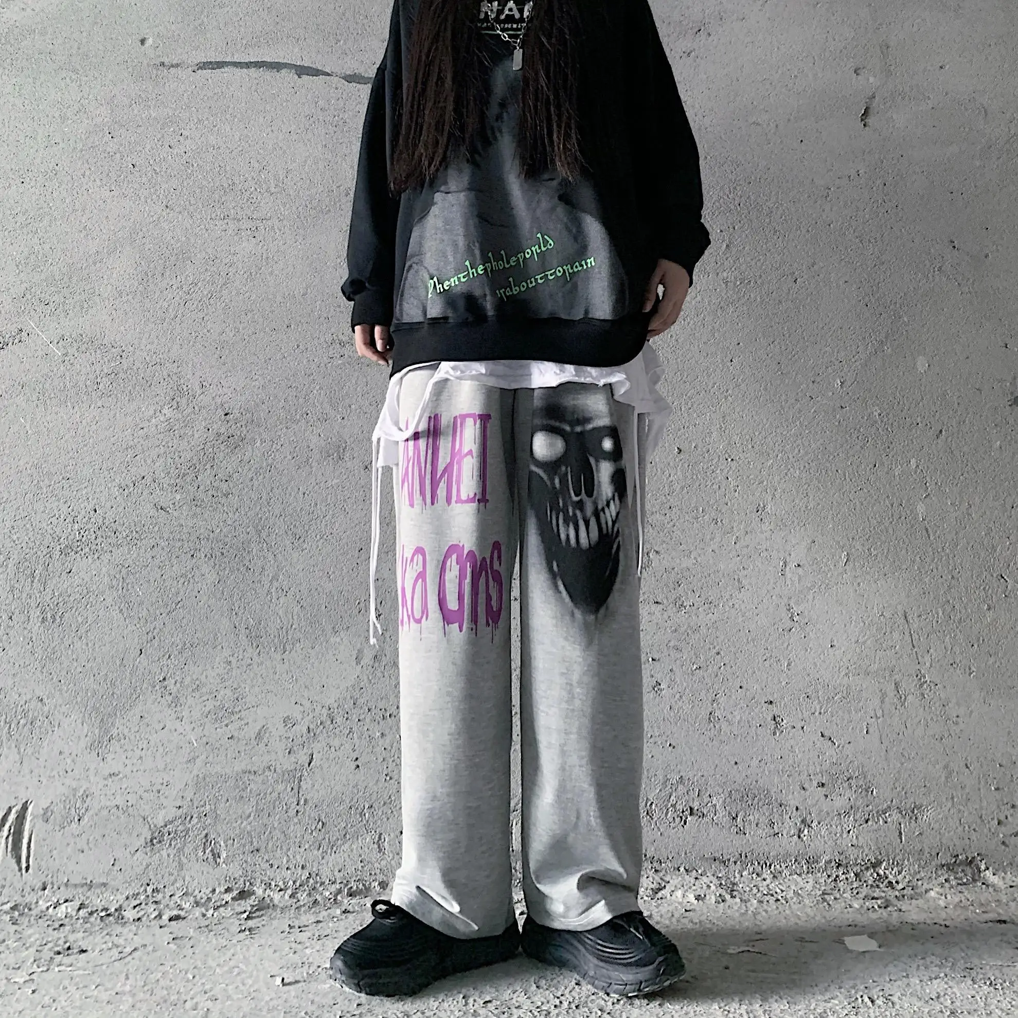 Svakodnevne Gotički Hlače Ulica Odjeća Žene High Street Joggers Hlače Hip-Hop I Rock Hlače Proljeće Ljeto Punk Hlače-Teretni Žene Slika 1