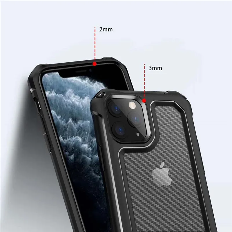 Torbica za telefon od karbonskih vlakana za iPhone 12 11 Pro Max XS MAX XR 7 8 6 Plus X Luxury brand soft TPU case for iphone SE 2020 Cover Case Slika 5