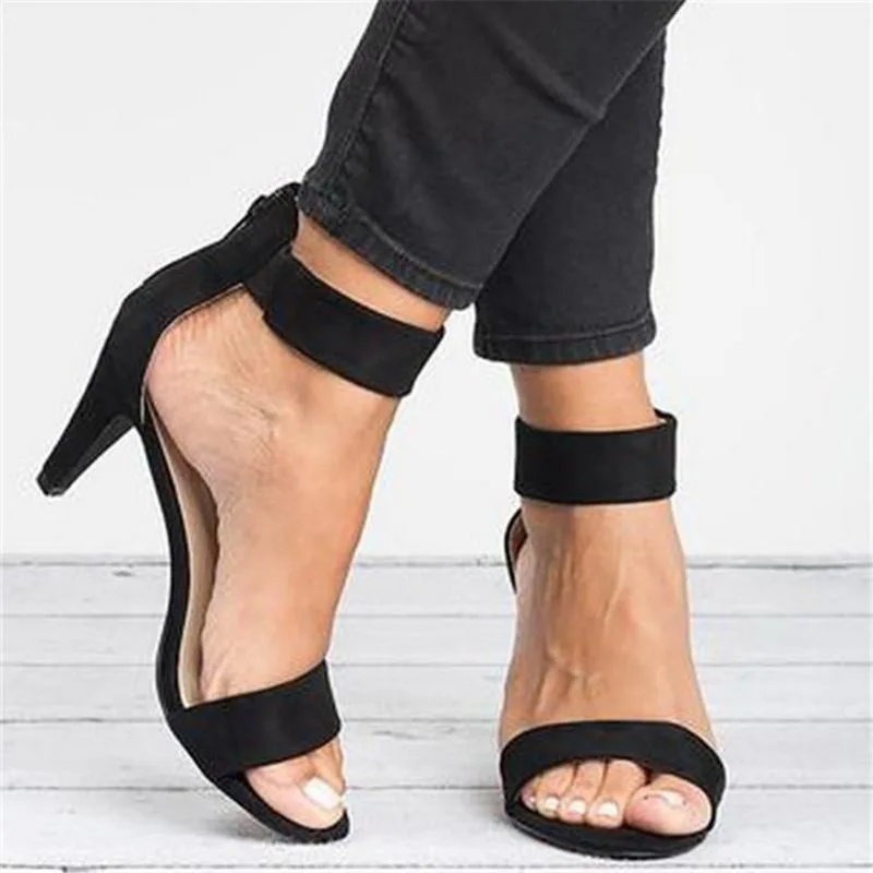 Vanjski čarapa godišnje cipele s visokom petom širok remen sandale ženska zapatos de mujer tanka peta Cipele Sandalias Mujer Drop Shipping Slika 1