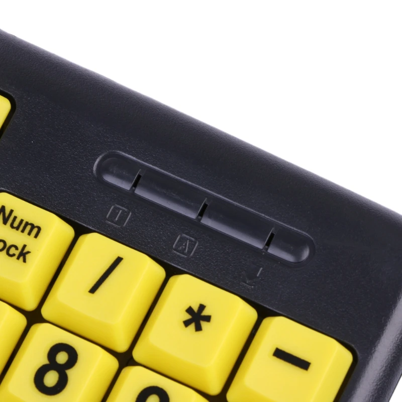 Velika crna буквенная ispis žuti gumb USB, žična tipkovnica za starije osobe i slabovidnim Slika 5