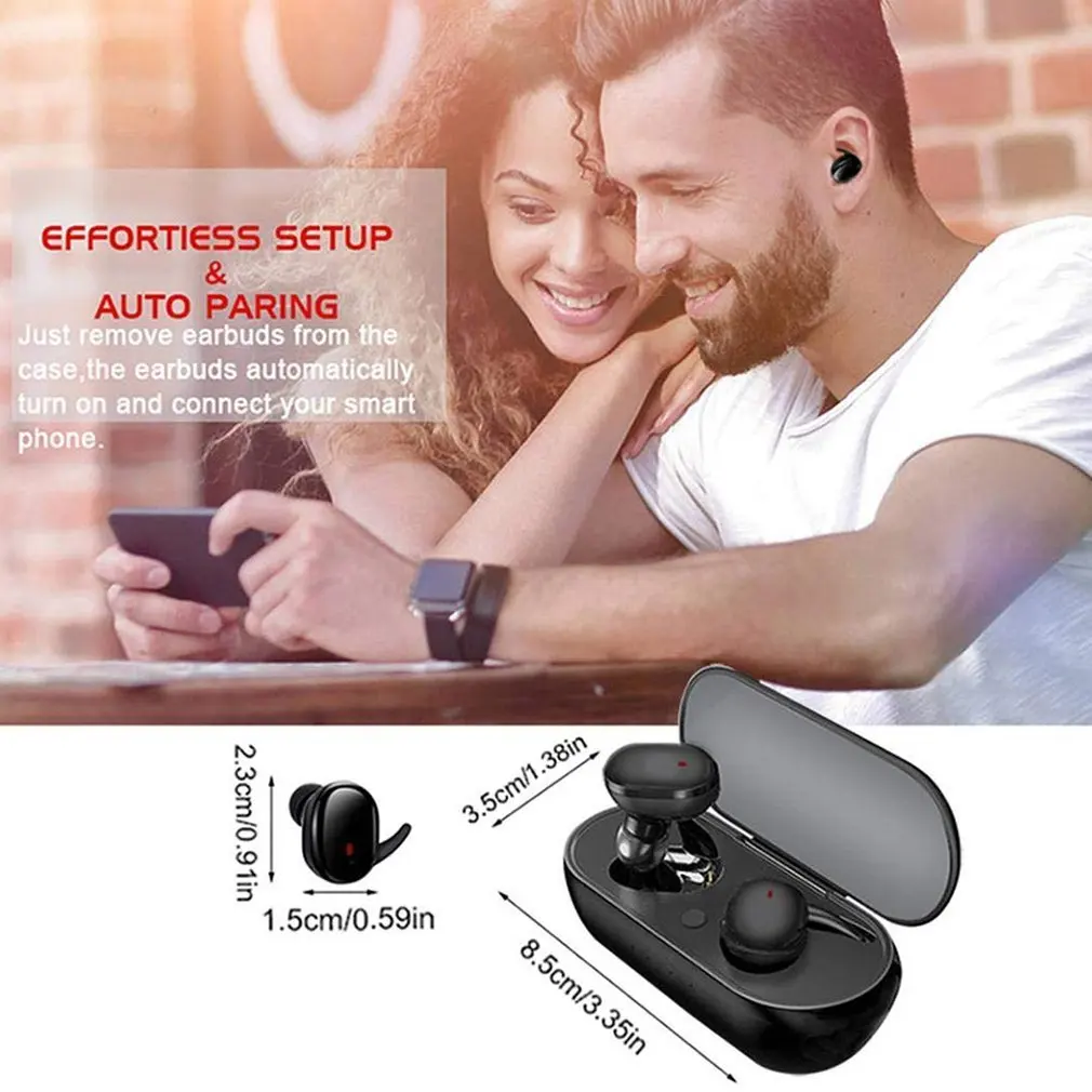 Y30 Bluetooth Bežične slušalice 5.0 Sport Bluetooth slušalice slušalice Handfree prenosiv s punjenje mjenjač 3D stereo zvuk 3 sata Slika 3