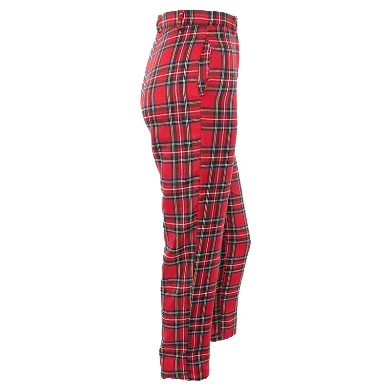 Ženska moda pokrivač Crvene ravne hlače dame ulica Harajuku visokog struka pamuk posteljinu hlače 2020 jesen PA67 hlače Slika 3