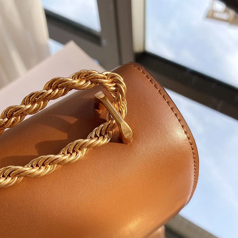 ženska torba Napa koža materijal crna леопардовый boja zlatni lanac remen i torba za djevojke režanj veličine 2 Slika 4