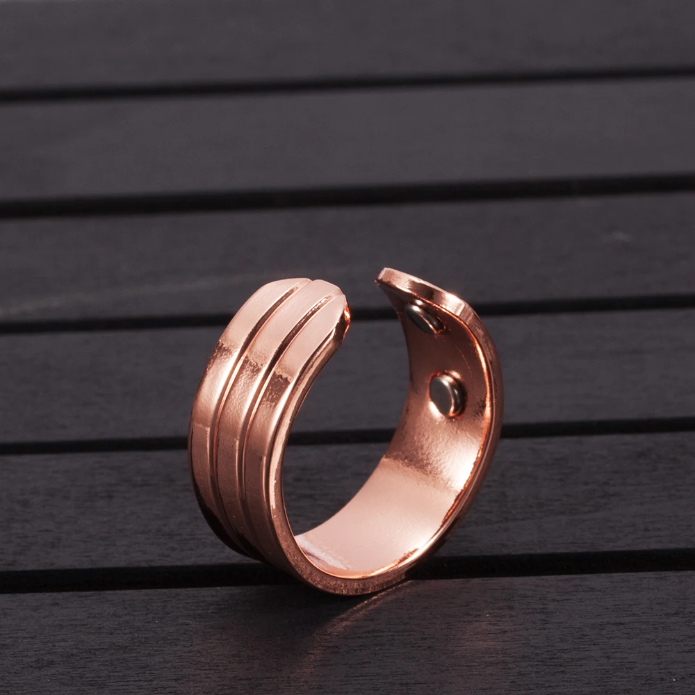 Винтерли neto bakar magnetsko prsten za žene Modni vjenčano prstenje, vjenčano prstenje za žene muškarci otvoriti pljuska podesivi prst prsten muškarci Slika 2
